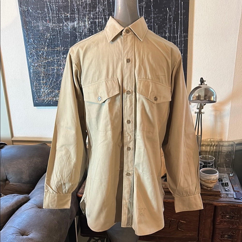 Vintage 1950’s Elbeco Poplin 100% Cotton Sanforized Regulation Uniform Shirt